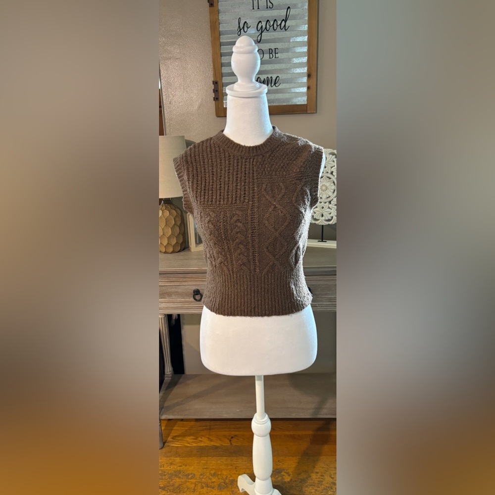 Pink Rose Sweater Vest